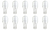Box of 10 #912 Lamp Auto Bulb Automotive Lightbulb, 12.8V, 12.8W, W2.1x9.5d, T-5