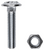 5/16" x 1-1/2" Carriage Bolt, Nut, Zinc, USS Coarse Thread, Grade 2 (Qty: 50)
