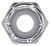 #10-32 Nylon Insert Hex Stop Nut, Grade 2, Zinc (Qty: 100)