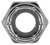 1/4"-28 Nylon Insert Hex Stop Nut, Grade 2, Zinc (Qty: 100)