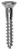 #8 x 1" Phillips Flat Head Wood Screw, Zinc (Qty: 100)