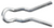 Hair Pin Cotter Pin 3/32" ID, 3/8" Long, 0.025" Wire, Zinc (Qty: 100)