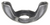 1/4"-20 Wing Nut, Steel with Zinc Finish (Qty: 100)