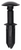 Body Side Moulding Retainer, 1/2" Length, 3/8" Head, for GM 20363491 (Qty: 25)