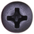 Tapping Screw #8 x 1-1/4", Phillips Oval Head, Black Oxide (Qty: 100)