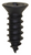 Tapping Screw #8 x 1/2", Phillips Flat #6 Head, Black Oxide (Qty: 100)