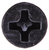 Tapping Screw #8 x 1/2", Phillips Flat #6 Head, Black Oxide (Qty: 100)