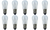 Box of 10 Bulbs 6 Watt 6 Volt Screw Base E12 Clear 6S6/6V
