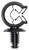C-Clip Fir Tree Mount for 6-7.6mm Cable Diameter, Mounts to 6.6mm Hole (Qty: 10)