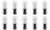 Box of 10 Bulbs 6 Watt 48 Volt Bayonet Base BA15d Clear 6S6DC/48V