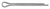 3mm x 35mm Asme B18.8.6m Metric Cotter Pins (Qty: 50)
