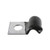 Half Clamp 3/16" ID, 0.5" Wide, Galvanized Vinyl Coated (Qty: 25)
