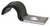 Half Clamp 5/16" ID, 5/8" Wide, Galvanized Vinyl Coated (Qty: 25)
