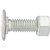 Bumper Bolt 3/8"-16 x 1", Lock Nut, Stainless Steel Cap, Pan Head, (Qty: 25)