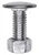 Bumper Bolt 3/8"-16 x 1", Lock Nut, Stainless Steel Cap, Pan Head, (Qty: 25)