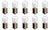 Box of 10 Bulbs 6 Watt 12 Volt Bayonet Base BA15s Clear 6S6SC/12V