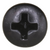 Tapping Screw #10 x 1/2", Phillips Oval Head, Black Oxide Finish (Qty:100)