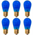 6 Bulbs 11S14 Blue 120 Volt S14 E26 Medium Base 11 Watt 11S14TB for Signs etc.