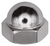 1/4"-20 x 7/16" Steel Acorn Cap Nut, Nickel (Qty: 50)