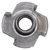 Tee Nuts 1/4"--20 x 5/16", 4 Prong Slimline (Qty: 100)