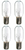 Four Bulbs 25T8DC Clear 25 Watt 120 Volt Bayonet Base BA15d 25W Microwave etc