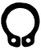 10mm External Retaining Rings DIN 471-1400, Phosphate & Oil Finish (Qty: 100)