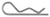 Hair Pin Cotter, 5/16" ID, 1-9/16" Long, 0.062" Wire, Zinc (Qty: 100)
