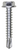 Tapping Screw #8 x 1", Indented Hex Washer Head, #2 TEKS, Zinc Finish (Qty: 100)