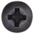 Tapping Screw #6 x 1-1/4", Phillips Pan Head, Black Oxide Finish (Qty: 100)