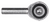 Rod End Ball Joint Male With Stud, 3/8"-24 Left-Hand Thread