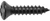 Tapping Screw #6 x 1/2", Phillips Oval Head, Black Oxide (Qty: 100)