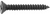 Tapping Screw #6 x 1", Phillips Flat Head, Black Oxide (Qty: 100)
