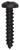 Tapping Screw #4 x 1/2, Phillips Pan Head, Black Oxide (Qty: 100)