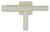 Nylon Tee Connector, 1/8" x 3/16" x 1/8" (Qty: 10)