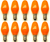Box of 10 Bulbs 7C7/CO/120V 7 Watt 120 Volt Screw Base E12 Ceramic Orange Box of 10 Bulbs 7C7/CO/120V 7 Watt 120 Volt Screw Base E12 Ceramic Orange