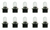 Box of 10 Bulbs PC168 Lamp Bulb Auto Lightbulbs 14V 4.9V 0.35A WITH PCB BASE
