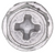 Tapping Screw #6 x 3/4", Phillips Indented Acorn Hex Washer Head (Qty: 100)