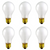 Box of 6 Rough Service Bulbs, 25 Watt, 12 Volt, A15, Frosted, Long Life