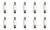 Box of 10 #6428 Automotive Festoon Lamp Bulb, 24V, 3W, SV7-8