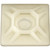 Cable Tie Mount, 4-way Entry, Adhesive Backed, Natural Nylon (Qty: 10)