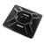 Cable Tie Mount, 4-way Entry, Adhesive Backed, Black Nylon (Qty: 10)