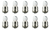 Box of 10 #685 Miniature Sub-Midget Flanged Bulb 5V, 0.3W