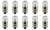 Box of 10 Neon Bulb NE45 / B7A Indicator 105 - 125 Volts AC/DC Built-In Resistor