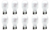 Box of 10 #906F (906 Frosted) Bulbs Auto 13.5V 9.3W 0.69A