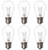 6 Bulbs 11S14 130 Volt S14 Clear E26 Medium Base 11 Watt 11S14 for Signs etc.