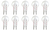 Box of 10 #15 Bi-Pin Lamp Bulb Lightbulb 7V 2.8W 0.4A