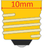 Box of 10 Miniature Bulb 6V 0.6W 0.1A, E10 Base, Flosser 606
