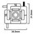 Flosser 4444 Connector Plug Socket for H4 lamps, replaces 111 941 165C