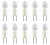 Box of 10 Bulbs #7362, 5V,0.575W, Bi-Pin G3.17, T-1.75