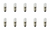 Box of 10 Bulbs #8362, 14V, 1.12W, E5 base, T-1 3/4